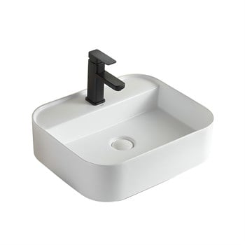 EY-4720MB Mat Beyaz Tezgah Üstü Lavabo 