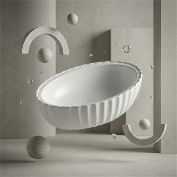 EY-4770MB Mat Beyaz Tezgah Üstü Lavabo