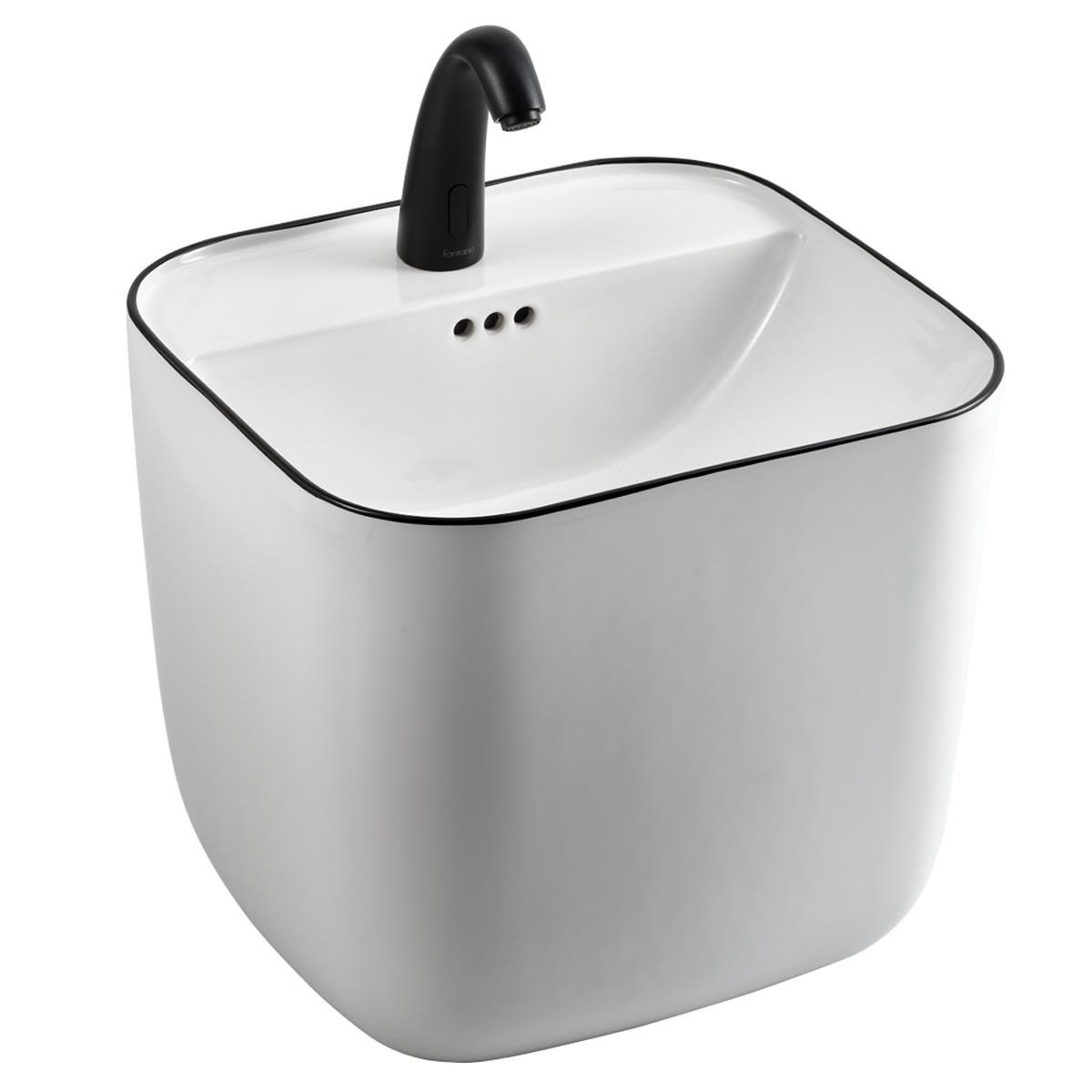 E-251S Monoblok Lavabo Beyaz & Siyah