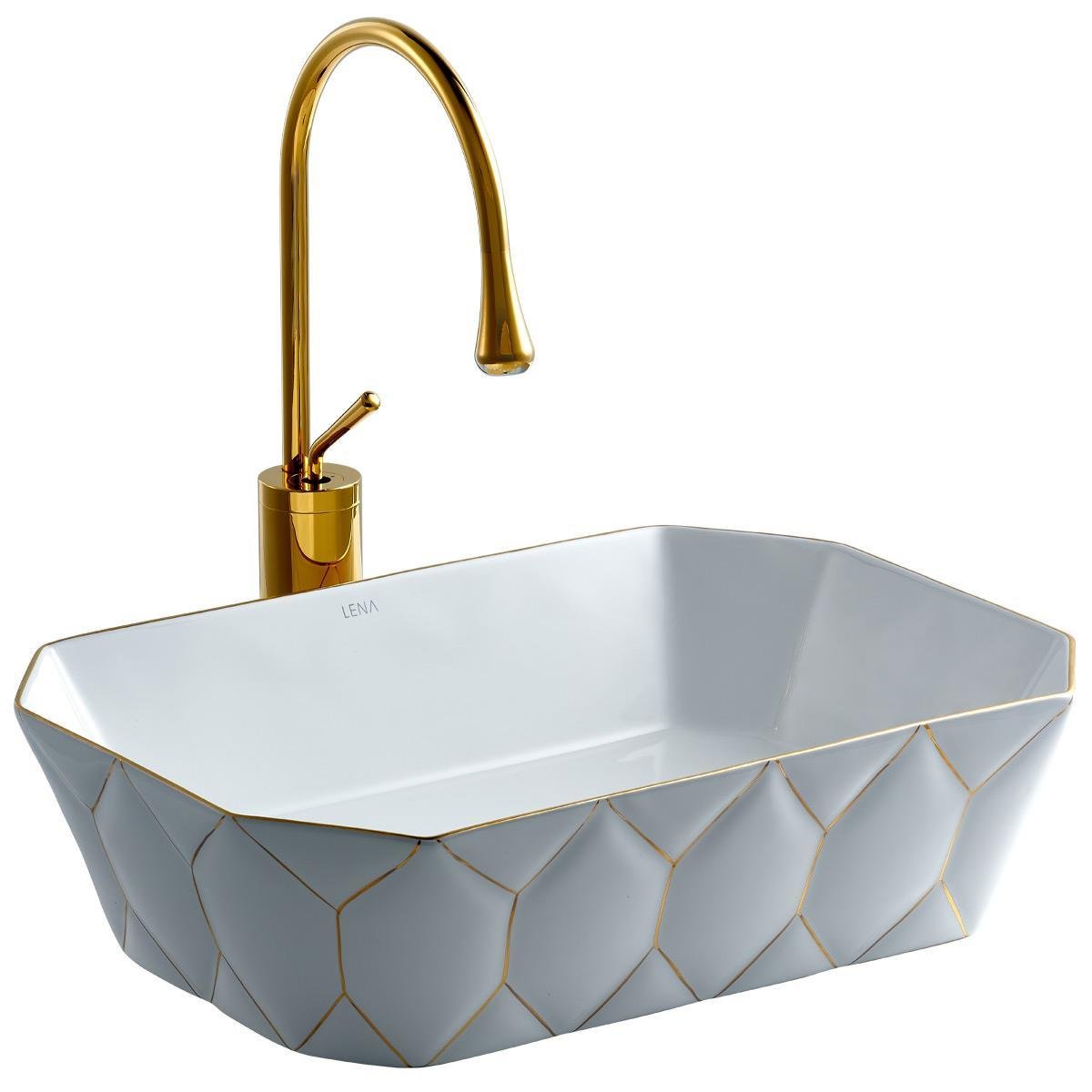 E-8141 Tezgah Üstü Lavabo Altın