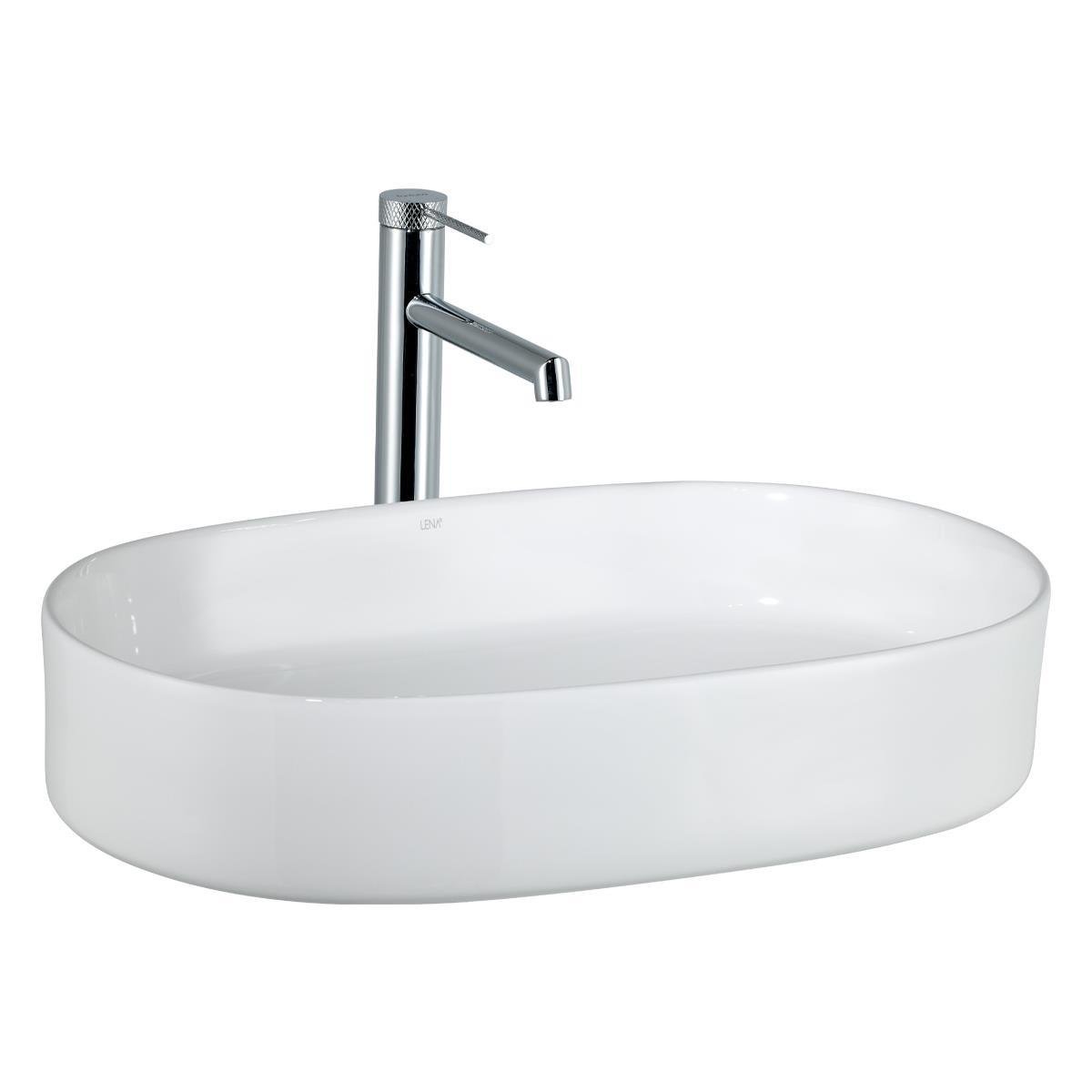 E-W1202 Tezgah Üstü Lavabo Parlak Beyaz