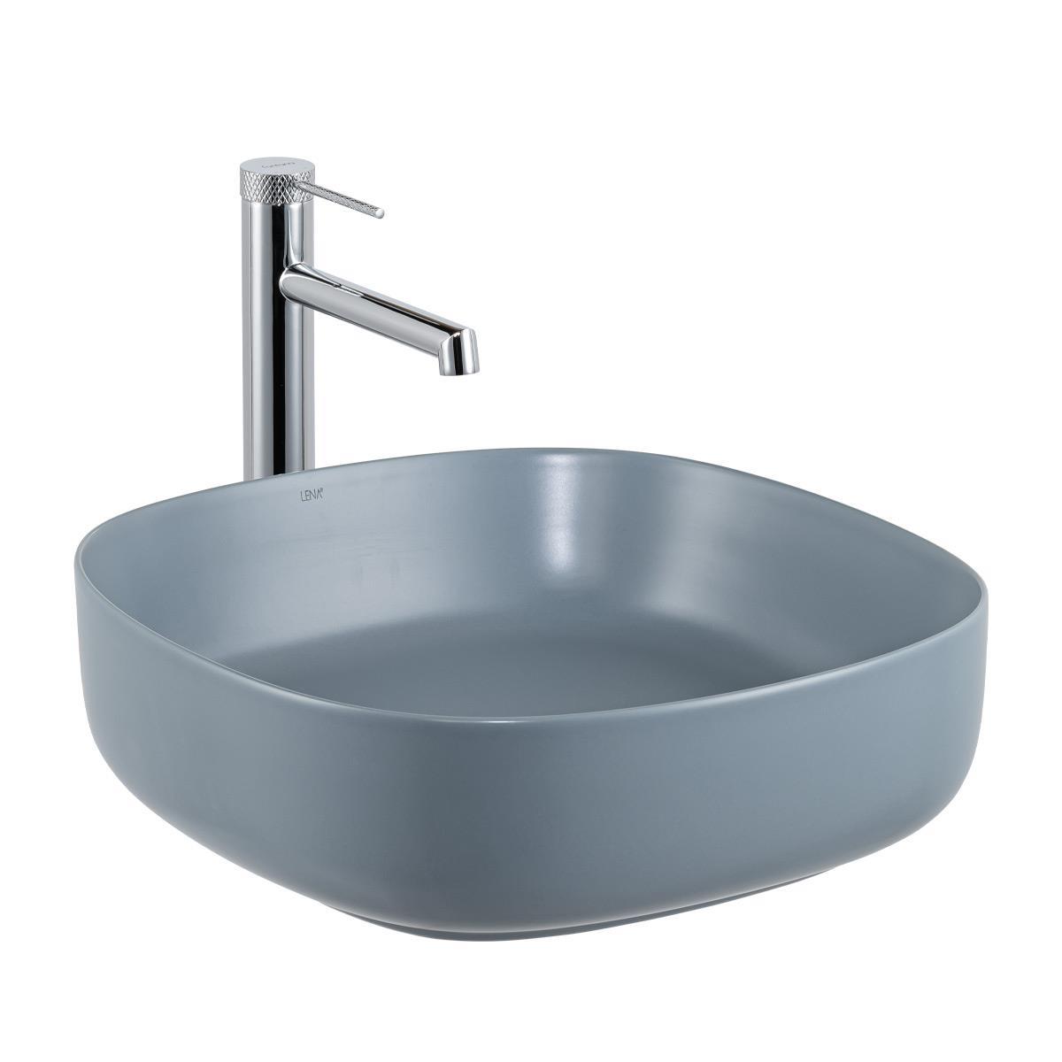 E-W1203MM Tezgah Üstü Lavabo Mat Mavi