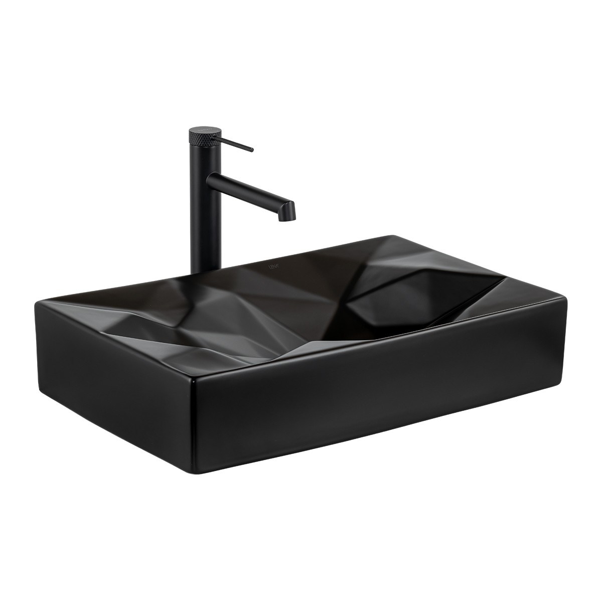 E-W2000MS Tezgah Üstü Lavabo Mat Siyah
