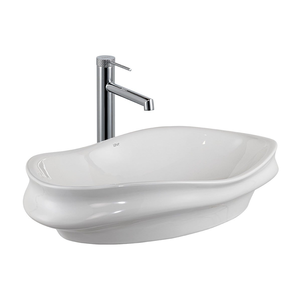 E-W3000 Tezgah Üstü Lavabo Parlak Beyaz