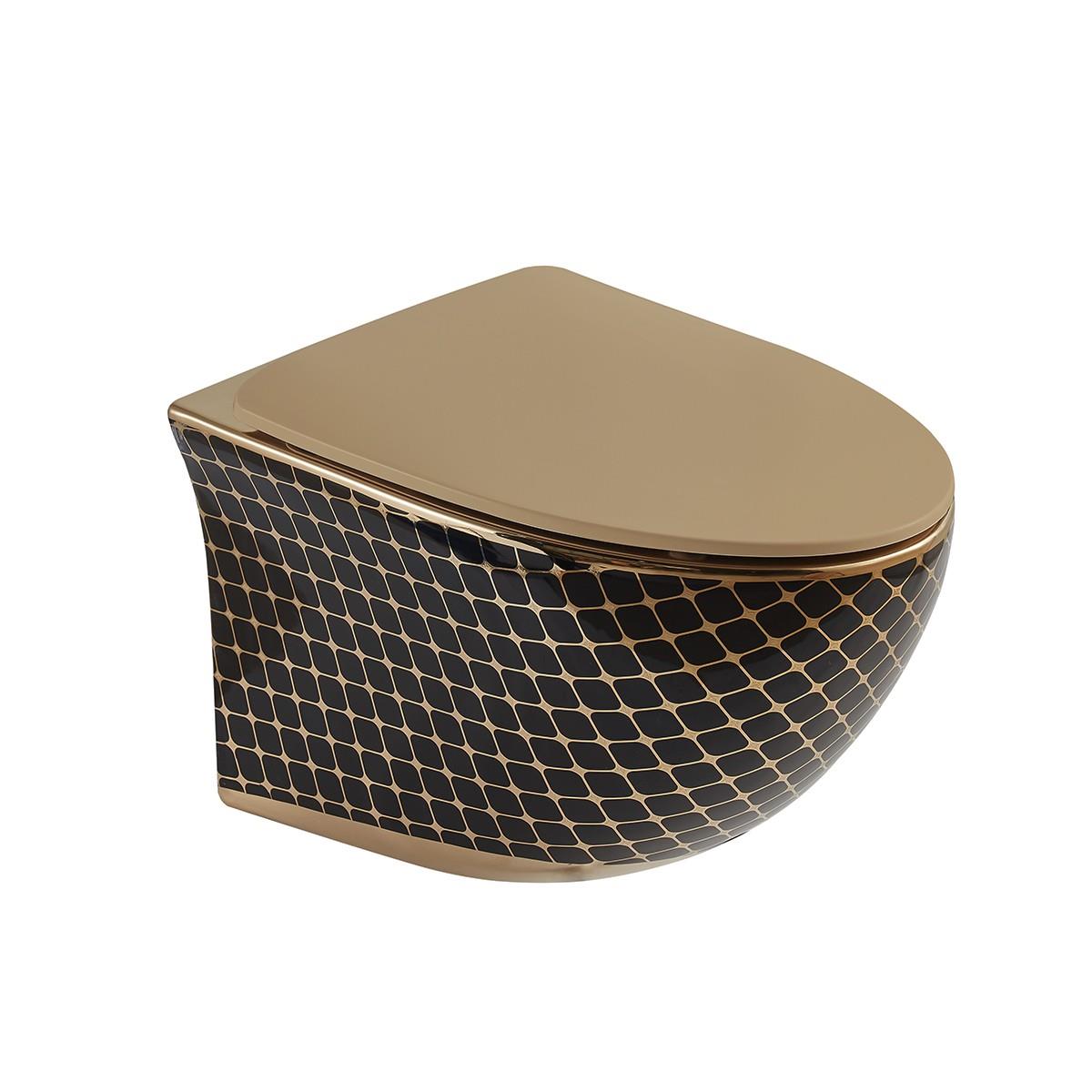 ET-H203AS1 Asma Klozet Parlak Altın & Siyah