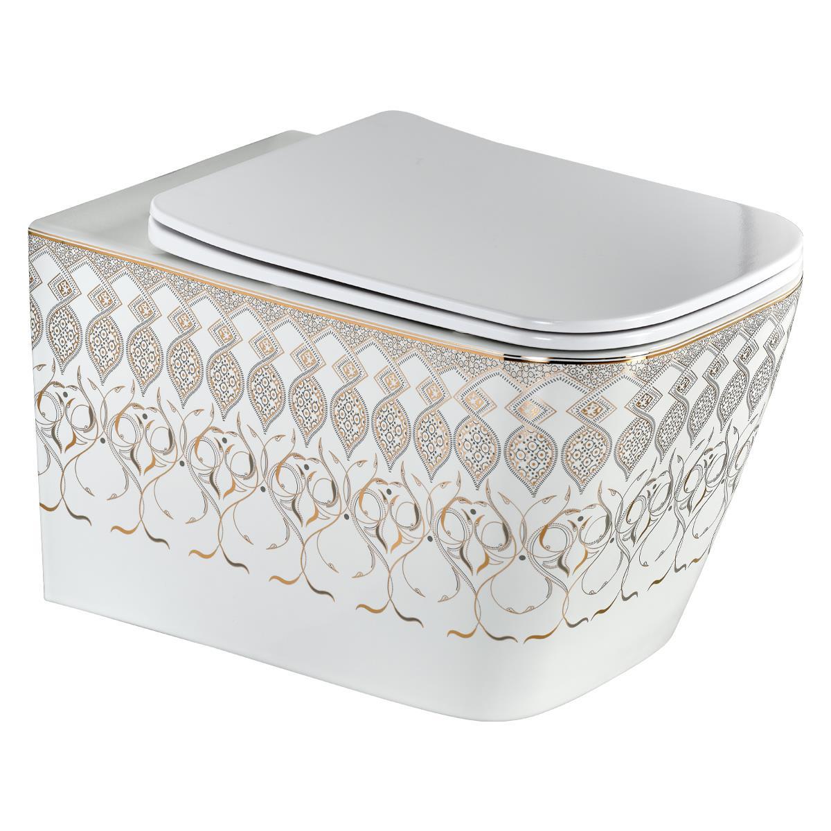 ET-Y7032BK Asma Klozet Beyaz & Altın