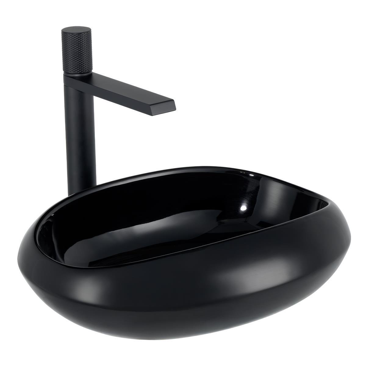 EY-4710S Tezgah Üstü Lavabo Parlak Siyah