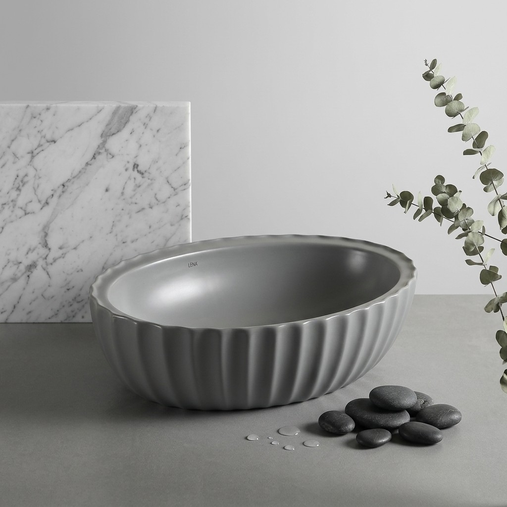 EY-4770MF Mat Füme Tezgah Üstü Lavabo