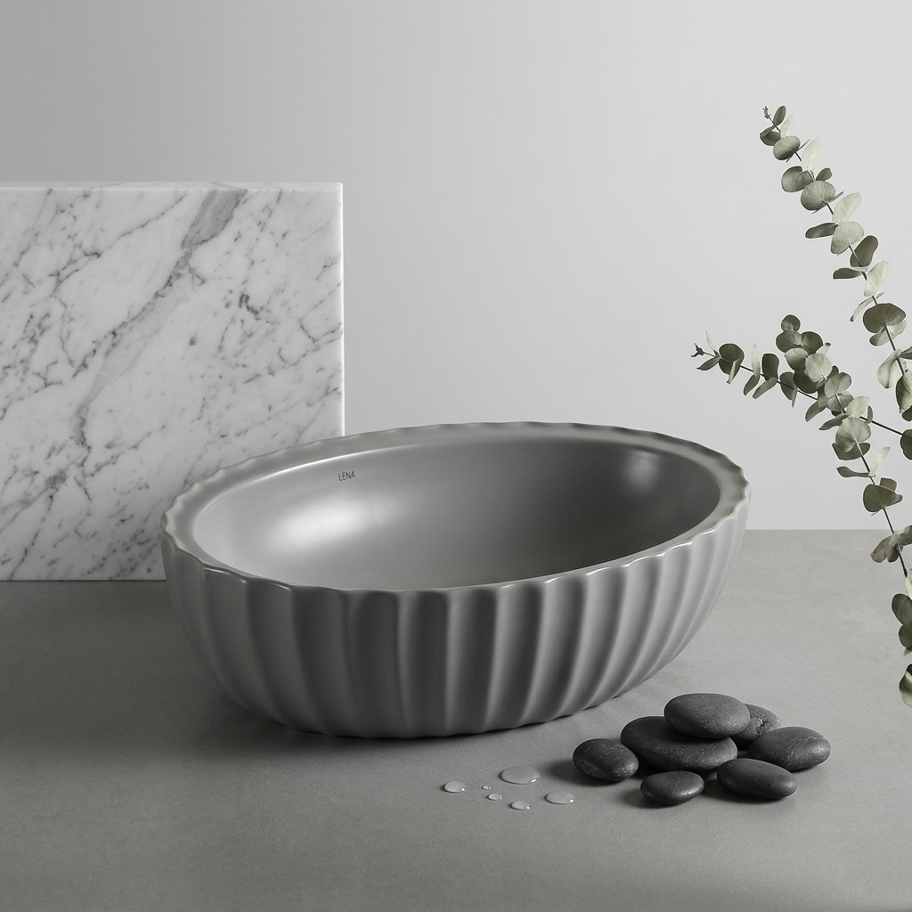 EY-4770MF Mat Füme Tezgah Üstü Lavabo