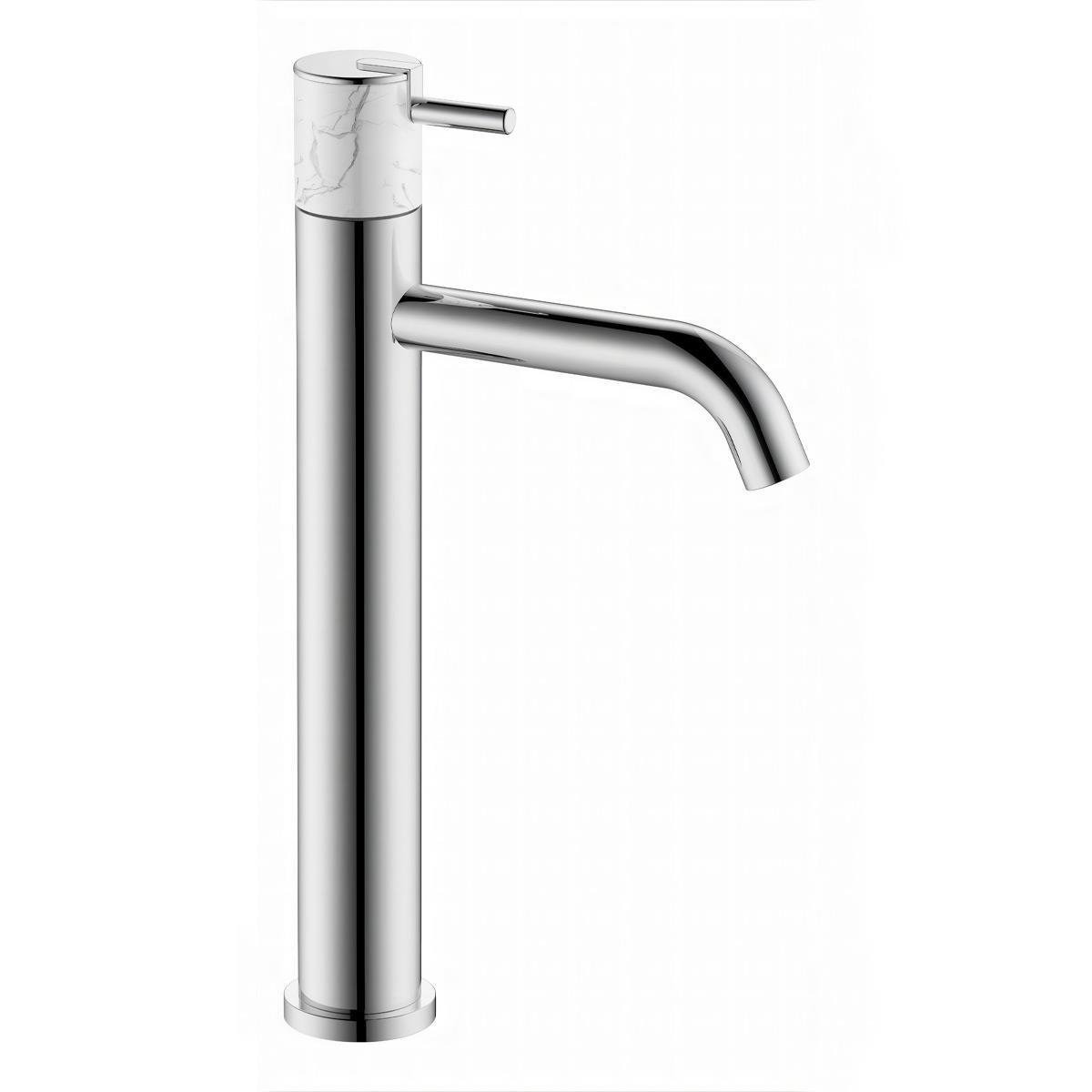 FA-4021M Krom & Mermer Yüksek Lavabo Bataryası