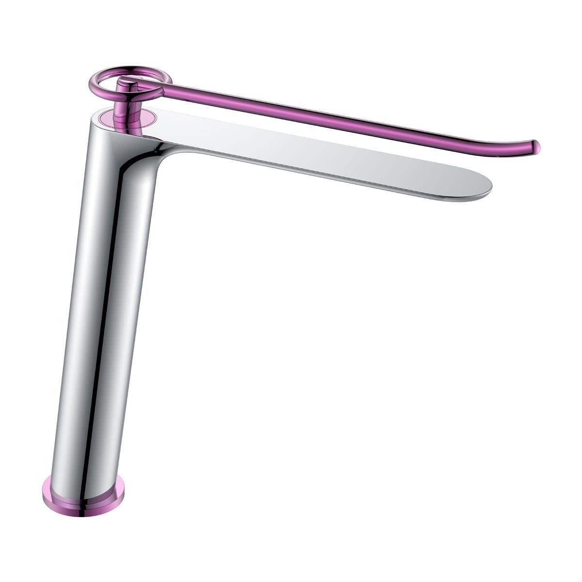 FA-5021P Krom & Mor Yüksek Lavabo Bataryası
