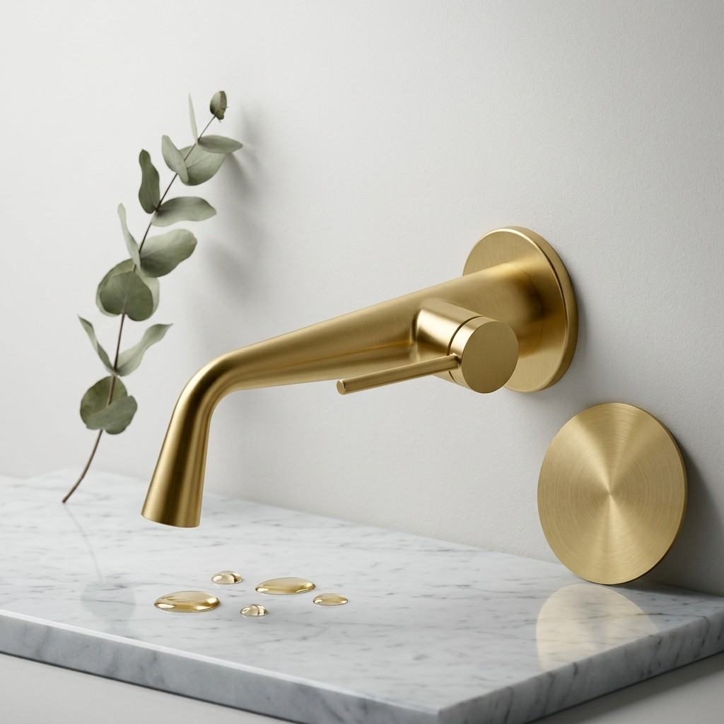 FG-A4502 Mat Altın Ankastre lavabo Bataryası