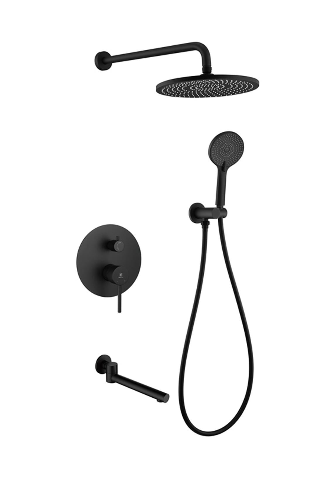 FJ-4155M  Mat Siyah Ankastre Duş Seti