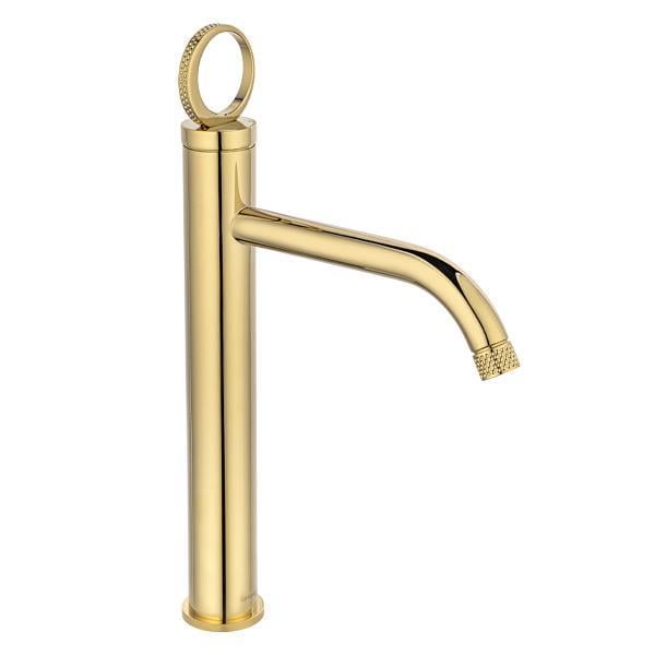 FK-4022 Parlak Altın Yüksek Lavabo Bataryası