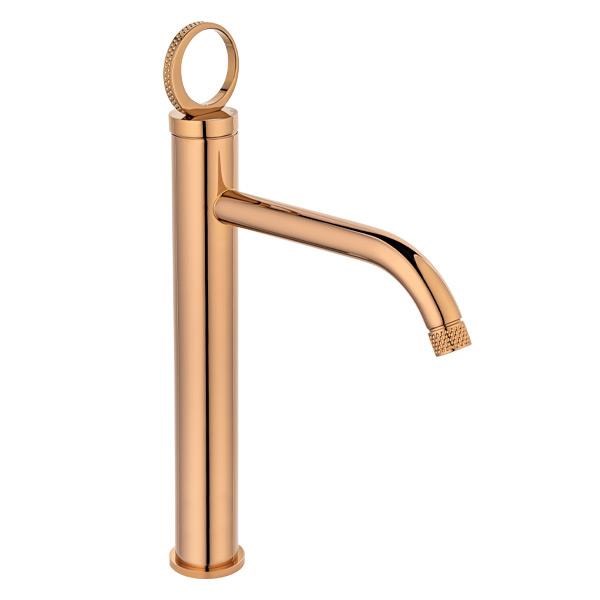 FK-4023 Parlak Rose Yüksek Lavabo Bataryası