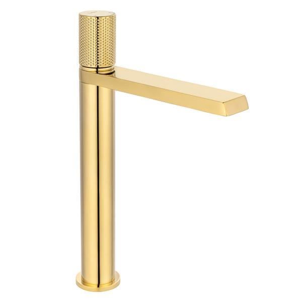 FK-9122 Parlak Altın Yüksek Lavabo Bataryası