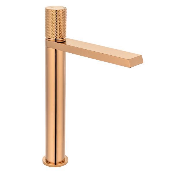FK-9123 Parlak Altın Rose Lavabo Bataryası