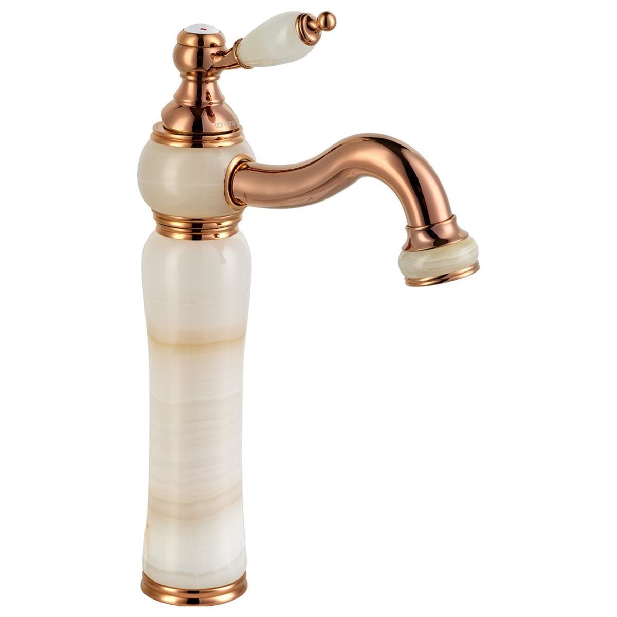 FL-0023 Rose Gold & Mermer Lavabo Bataryası