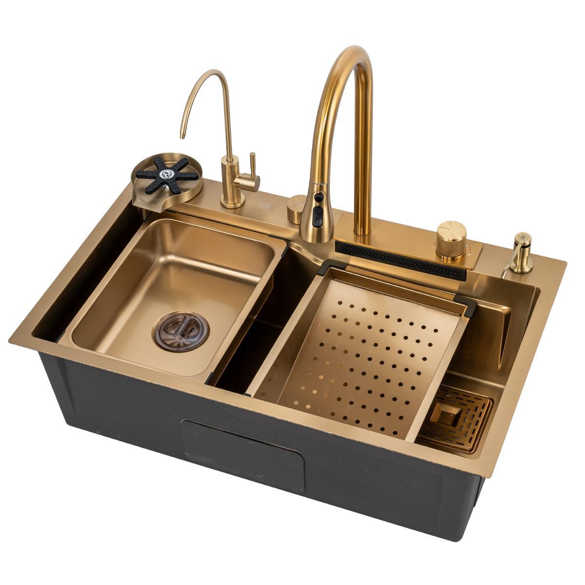 L-ME75-1001FA Akıllı Mutfak Eviyesi Altın