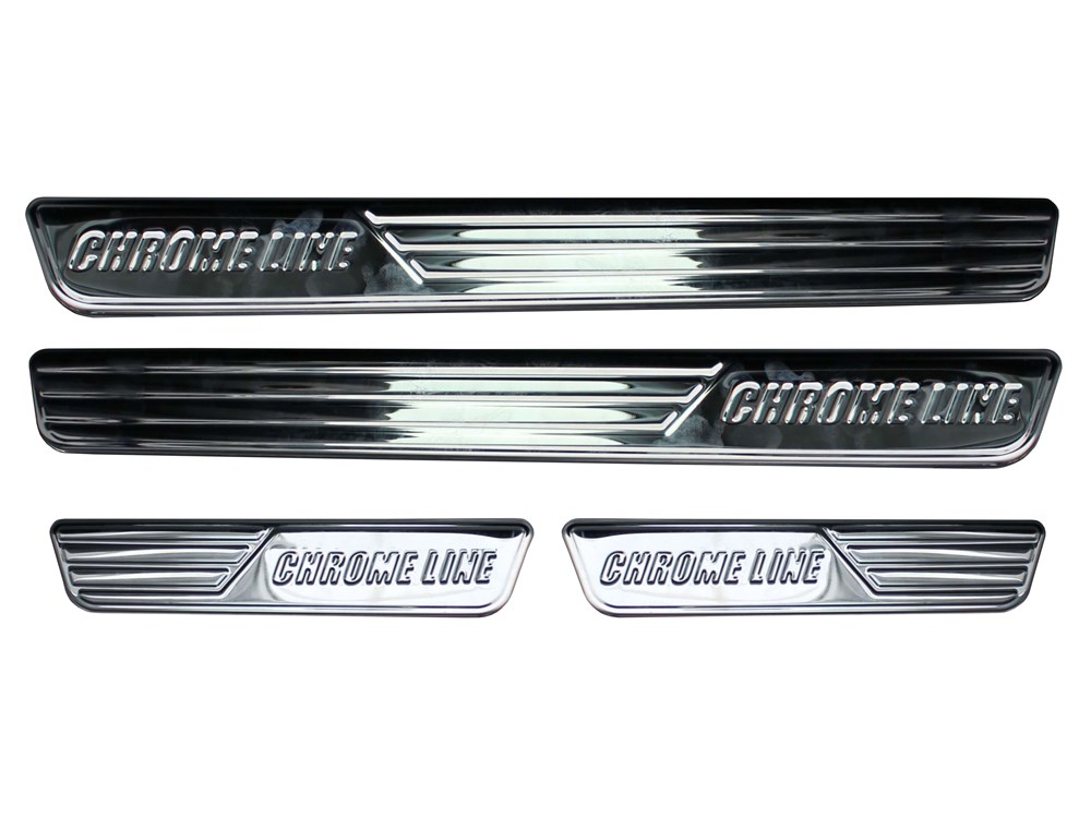 Renault Clio 4 Chrome Line Kapı Eşiği 4 Prç Krom 2013-2019, Renault Clio 4 Chrome Line Kapı Eşiği 4 Prç Krom 2013 ve Sonrası