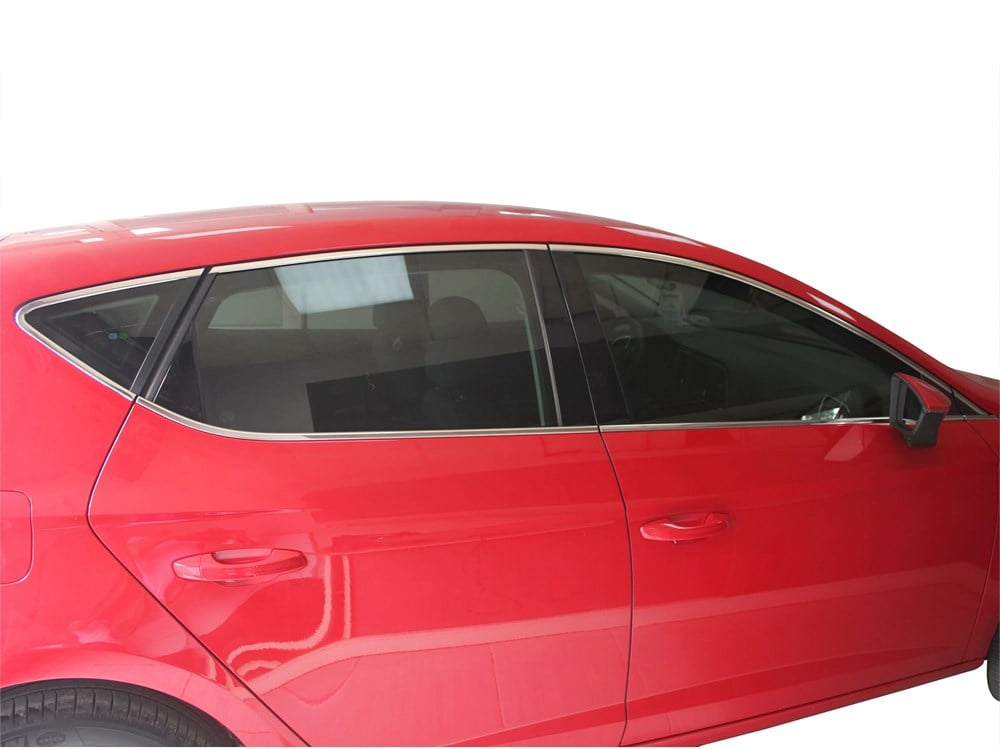 Seat Leon 3 5F Cam Çerçevesi 14 Prç Krom 2013 ve Sonrası, 