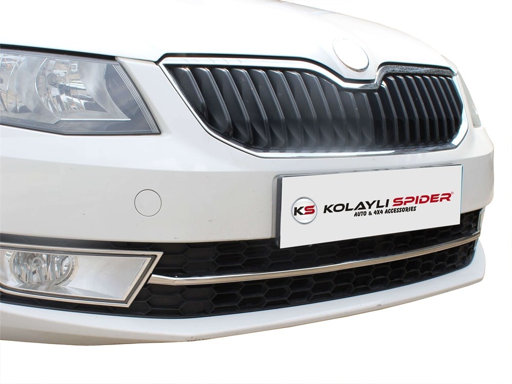 Skoda Octavia A7 Ön Tampon Çıtası  Krom (Mk.sız Kasa) 2013-2017, 