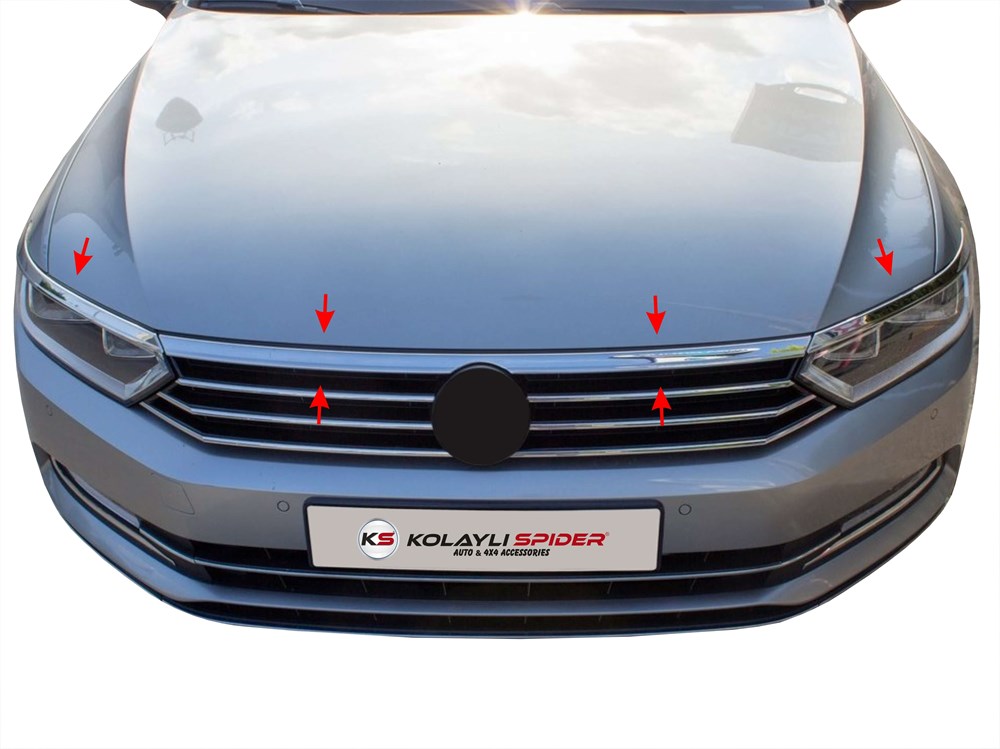 VW Passat 8.5 Far Üst Çıtası 3 Prç. 2019 ve Sonrası, VW Passat 8.5 Far Üst Çıtası 3 Prç. 2019 ve Sonrası