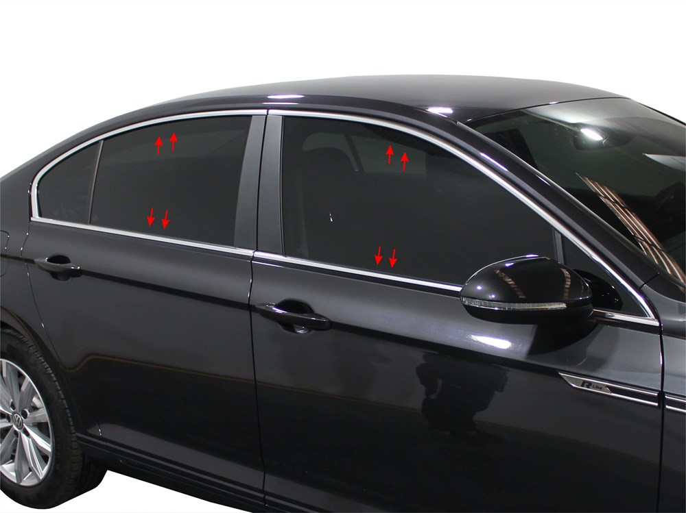 VW Passat B8.5 Cam Çerçevesi 8 Prç Krom 2019 ve Sonrası, 