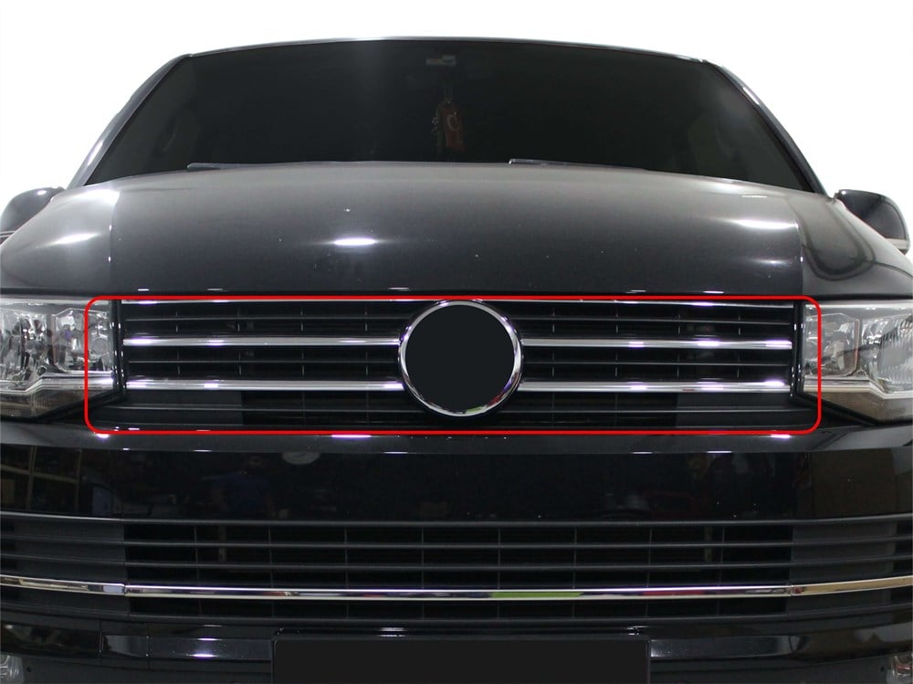 VW Transporter T6 Ön Panjur Çıtası  4 Prç Krom 2015 ve Sonrası, 