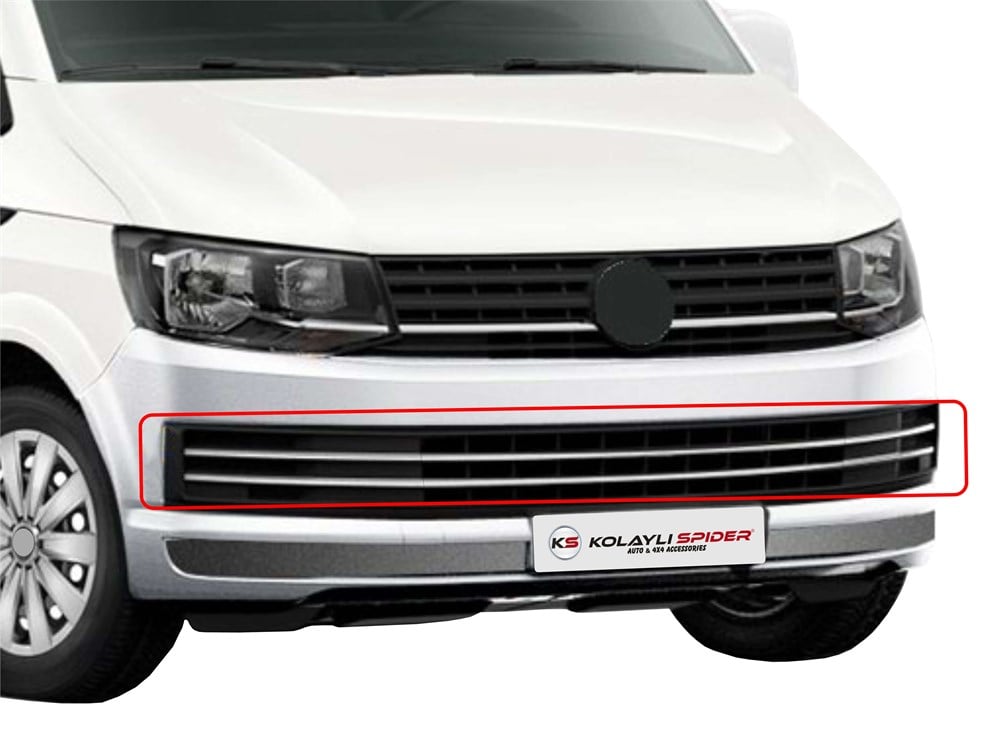 VW Transporter T6 Ön Tampon Çıtası 6 Prç Krom 2015 ve Sonrası, 