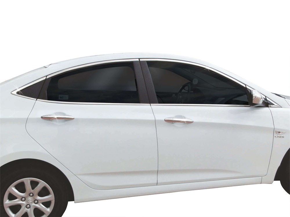 Hyundai Accent Blue RB Cam Çerçevesi 14 Prç P.Çelik 2011 ve Sonrası, 