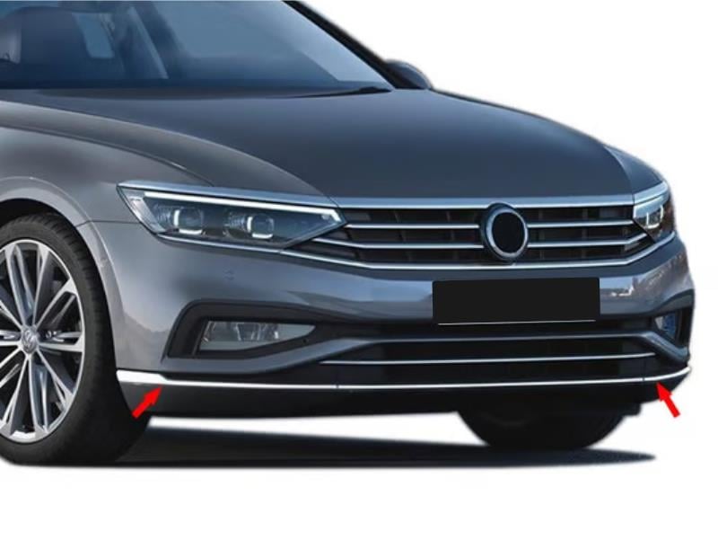 VW Passat B8.5 Ön Tampon Alt Çıtası 3 Prç. Krom 2019-2025, VW Passat B8.5 Ön Tampon Alt Çıtası 3 Prç. Krom 2019-2025