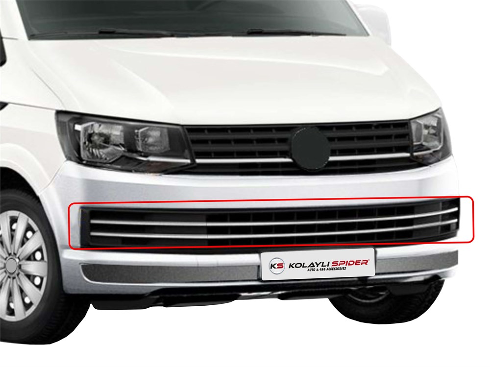 VW Transporter T6 Ön Tampon Çıtası 6 Prç Krom 2015 ve Sonrası, 