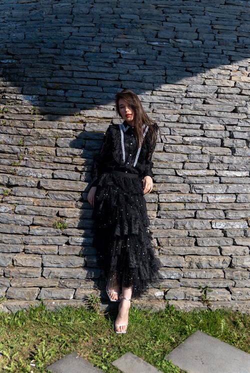 Kadın Tasarım Brode Taşlı Etek