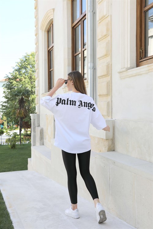 Kadın Özel Tasarım Sırtı Yazı Baskılı Tshirts