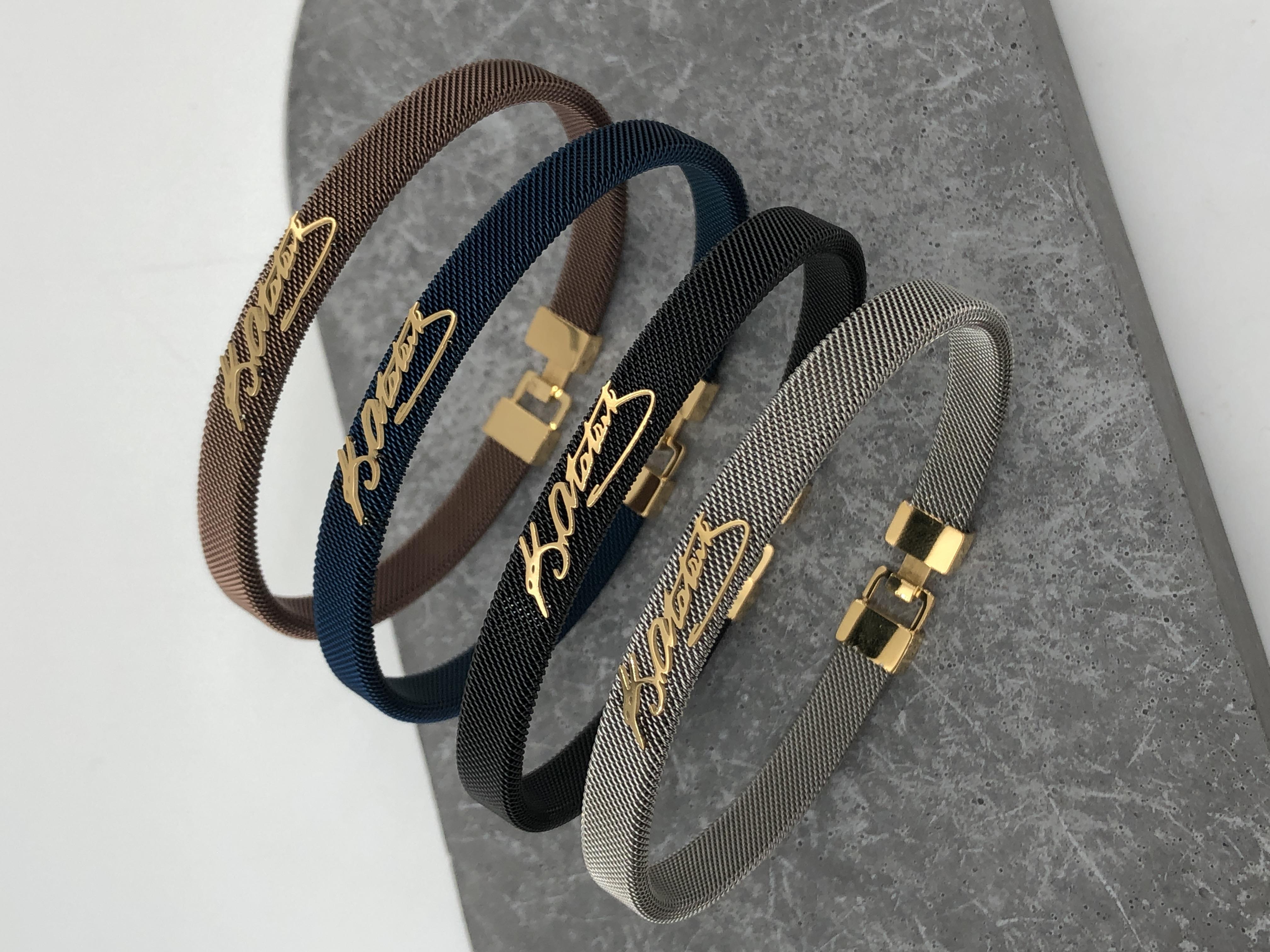 100.YILA ÖZEL ATATÜRK İMZALI ÇELİK ERKEK BİLEKLİK