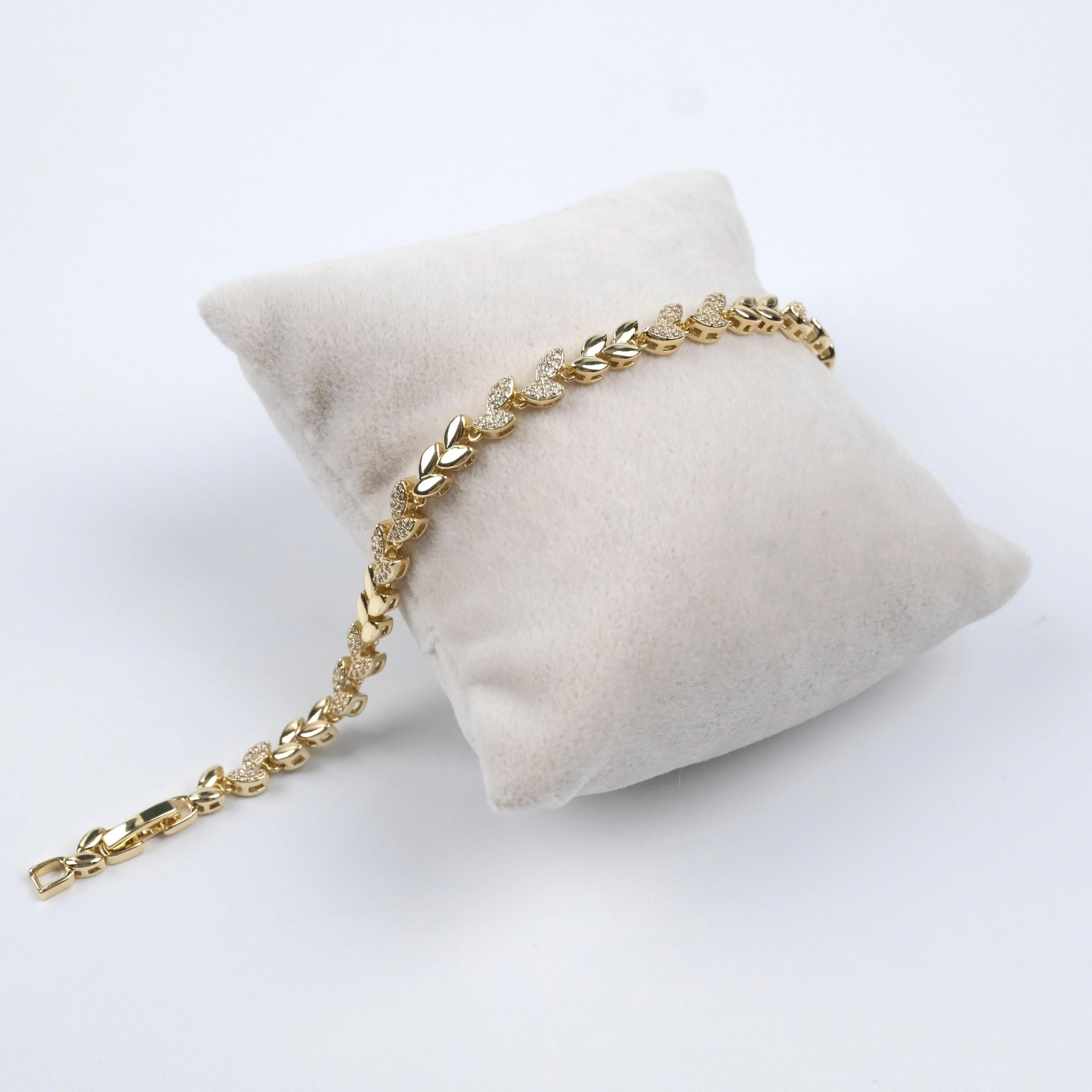 Toptan 14K TAŞLI BİLEKLİK 