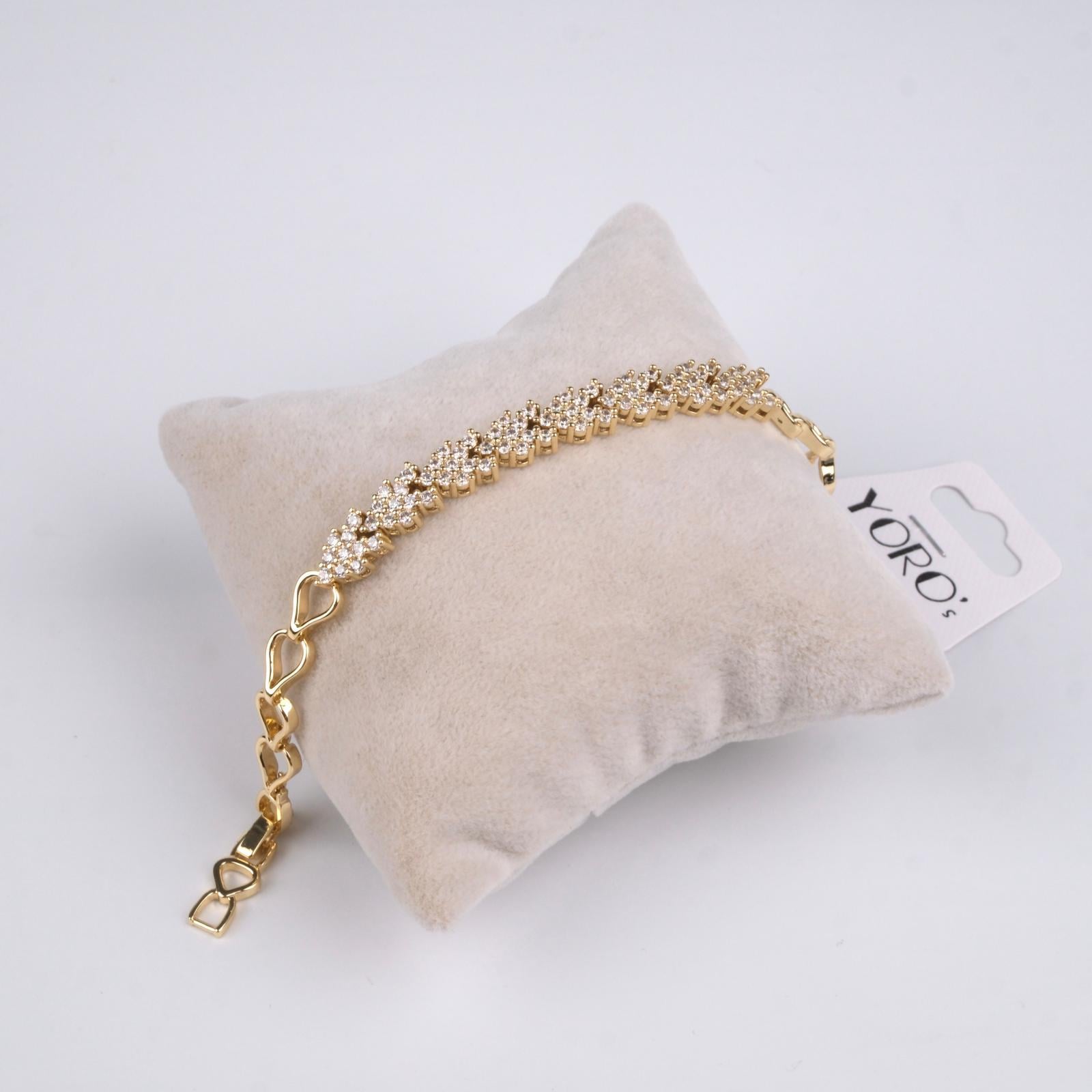 Toptan 14K TAŞLI BİLEKLİK 