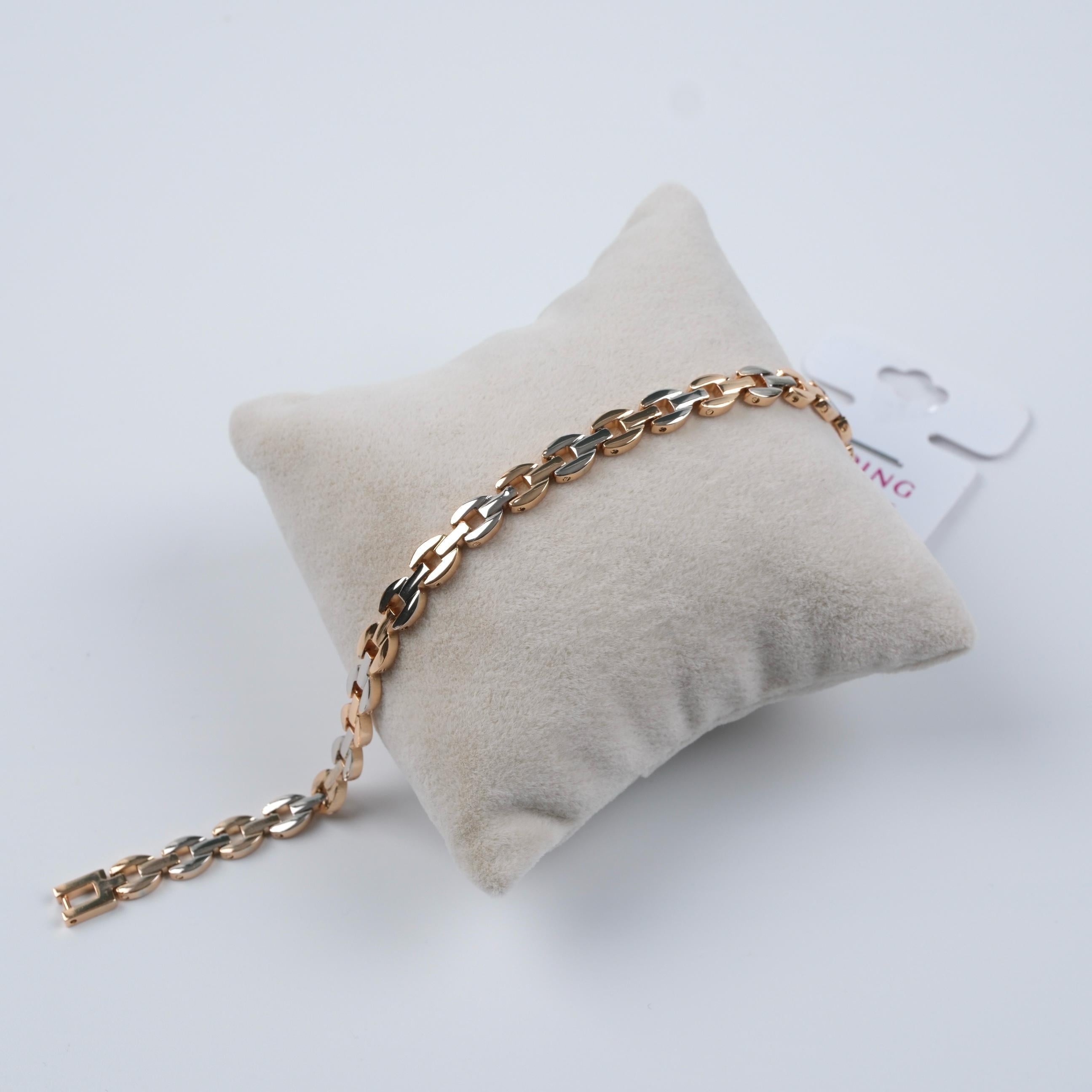 Toptan İKİ RENK ZİNCİR BİLEKLİK 