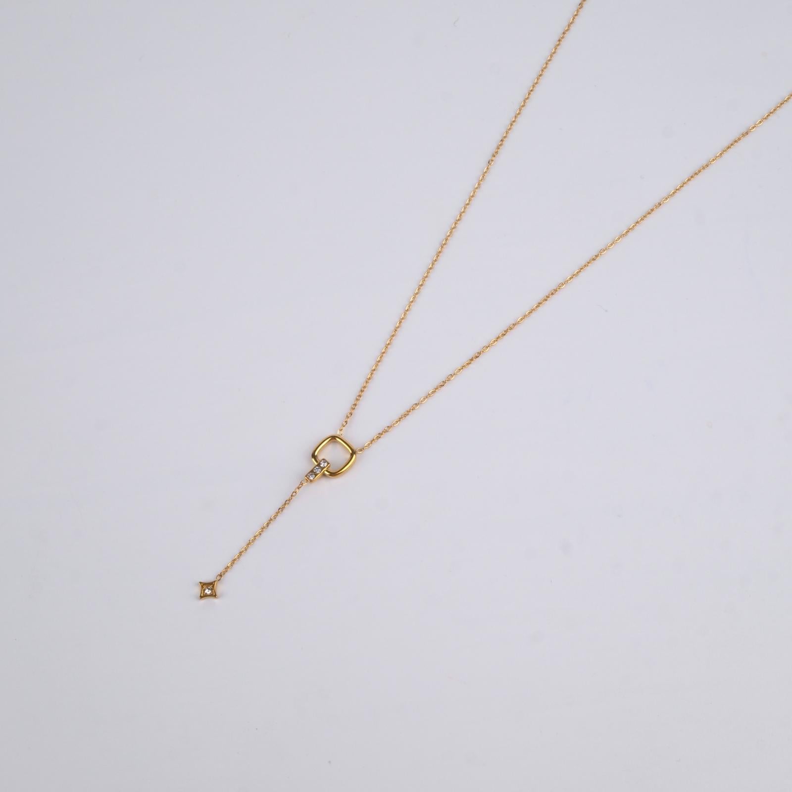 Toptan KARE DETAY Y KOLYE 