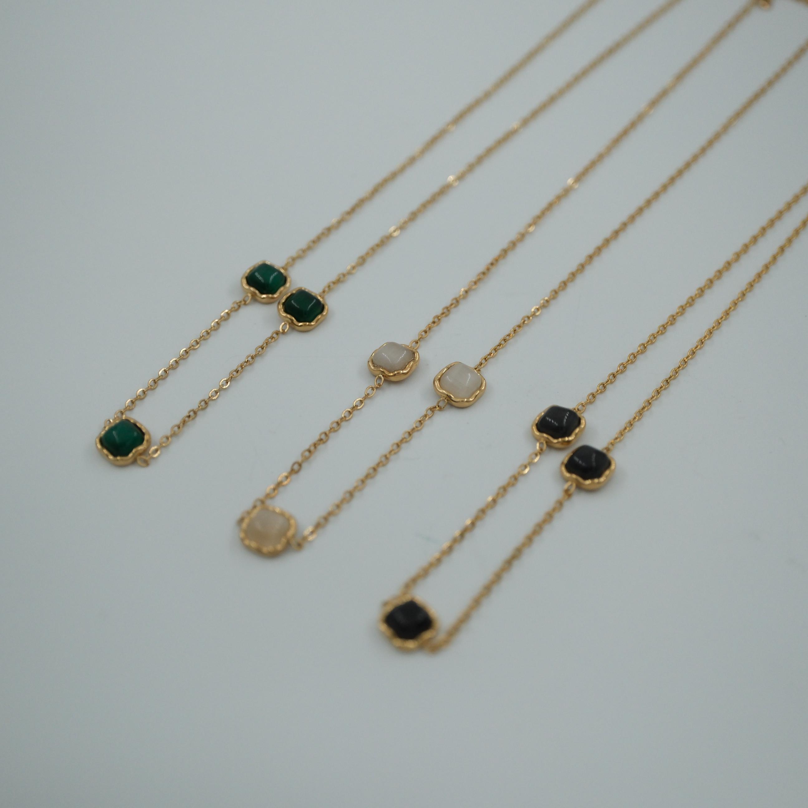 Toptan KARE TAŞLI KOLYE 