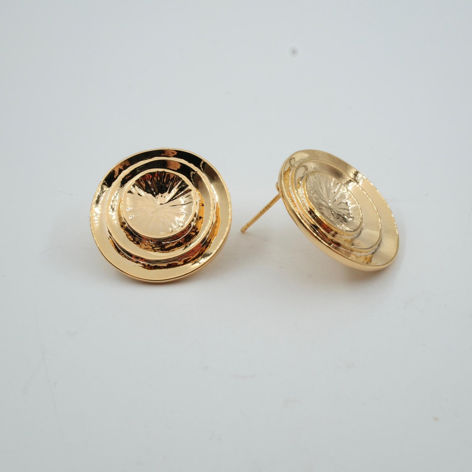 Toptan ÖZEL SERİ GOLD DÜĞME KÜPE 