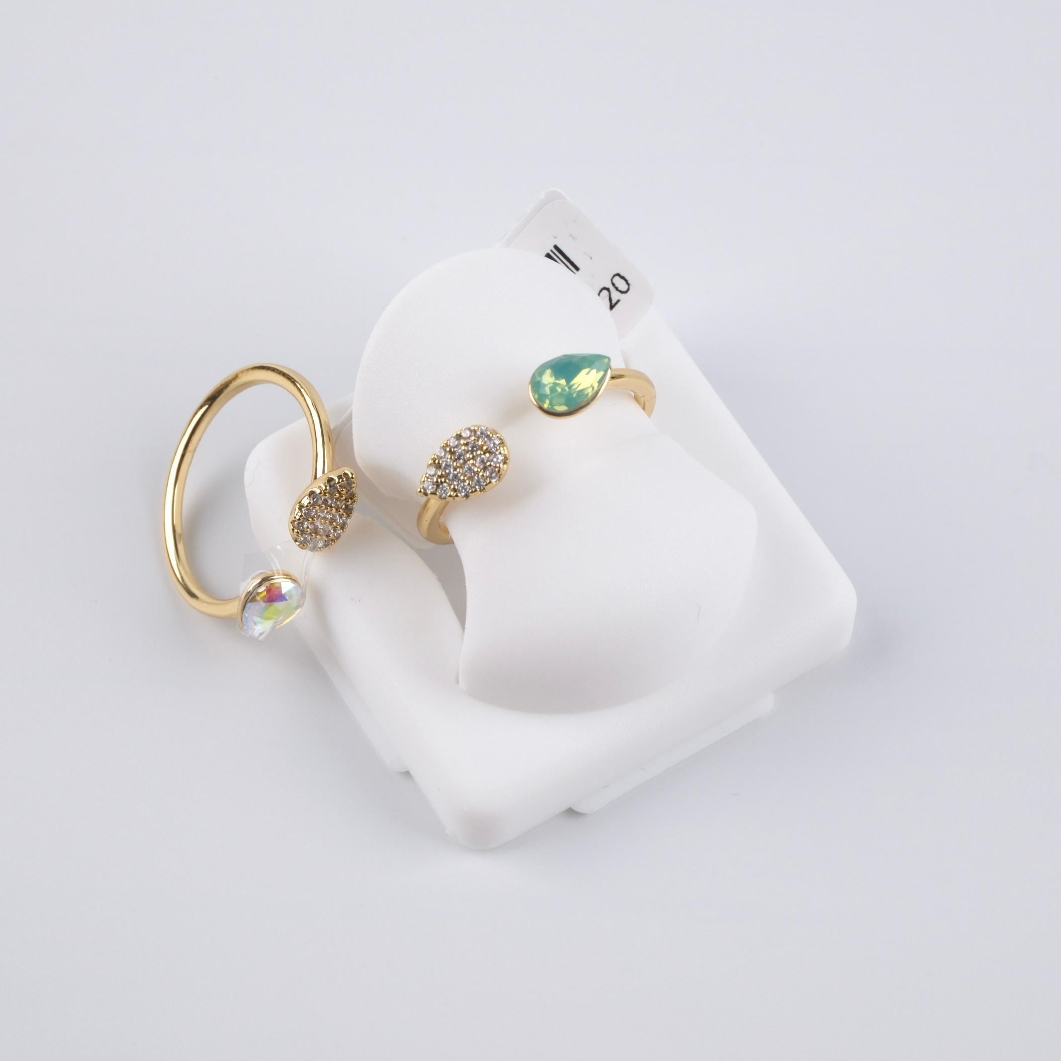 Toptan SWAROVSKİ TAŞ AYARLANABİLİR YÜZÜK   