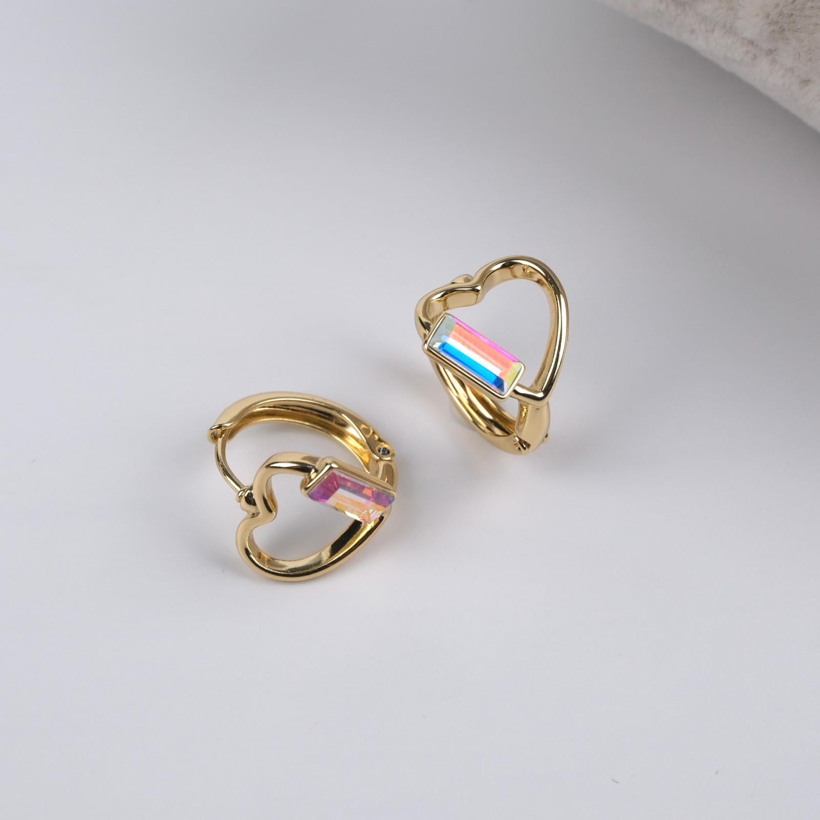 Toptan SWAROVSKİ TAŞLI KALP KÜPE