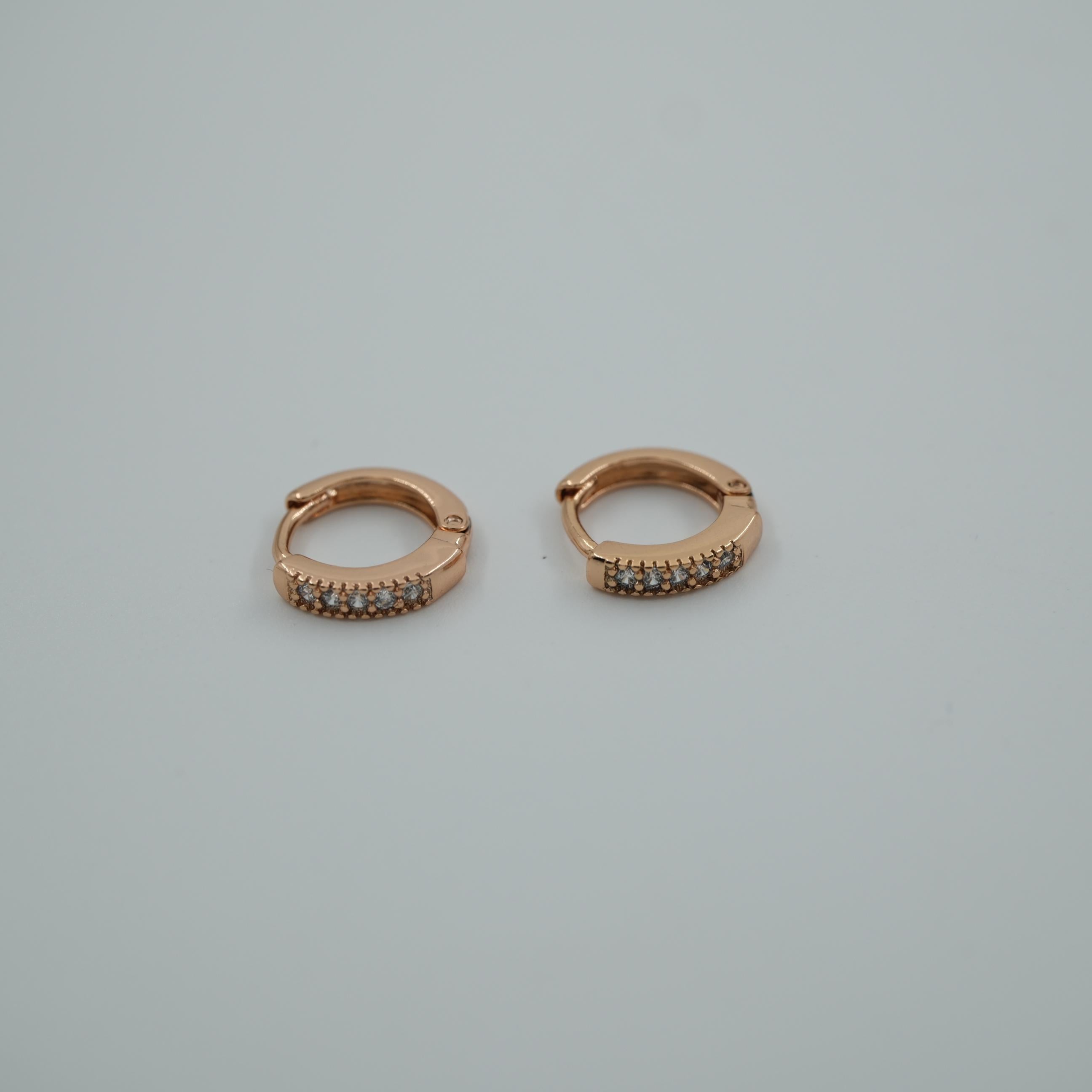 Toptan VIP SERİ MİNİ TAŞLI YUVARLAK KÜPE 