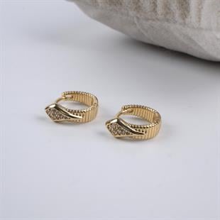 Toptan 14K MİNİ TAŞLI KÜPE