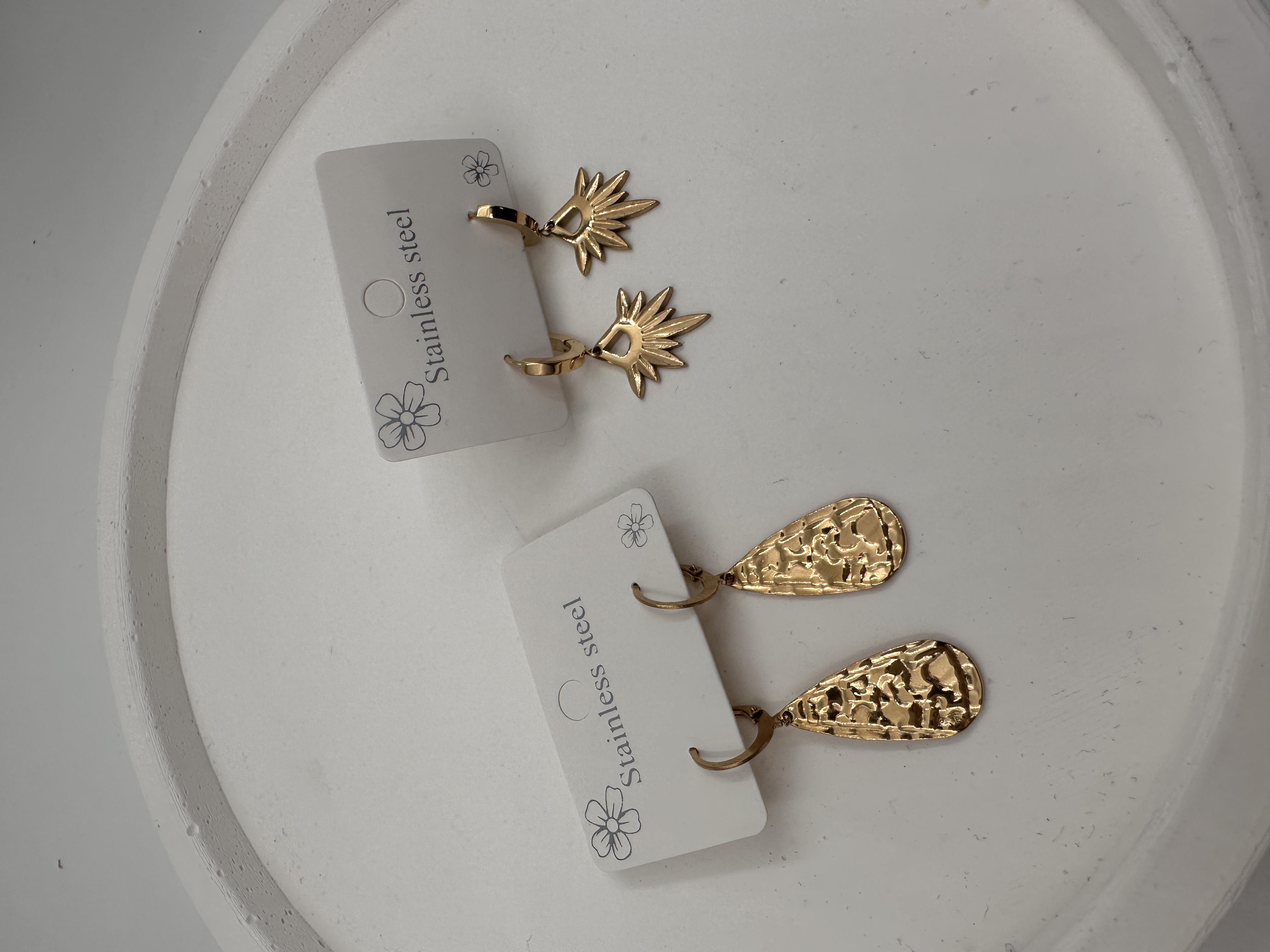 EZME DETAYLI ÇELİK KÜPE  