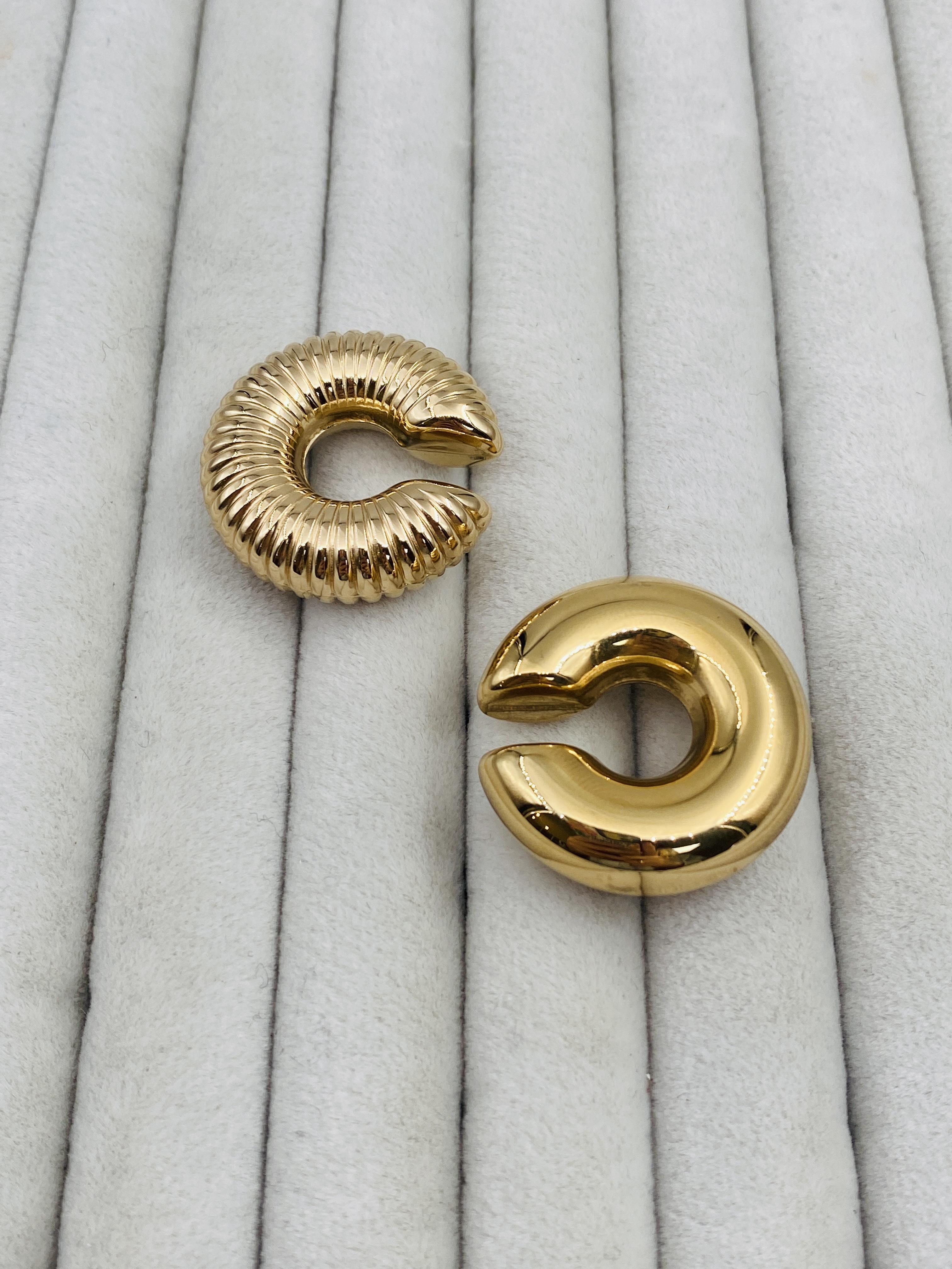 GOLD KALIN ÇELİK KIKIRDAK KÜPE 