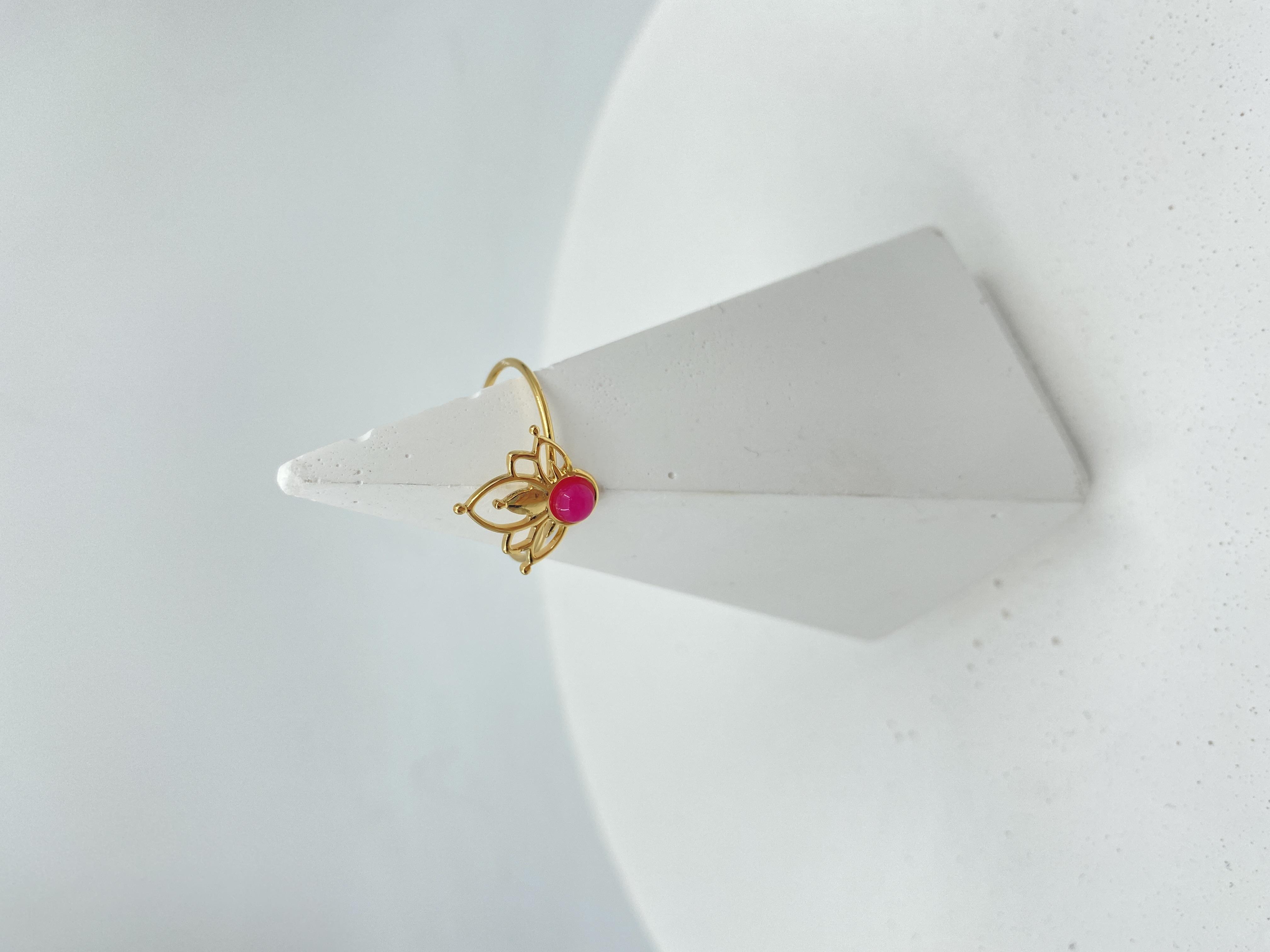 GOLD LOTUS ÇELİK YÜZÜK