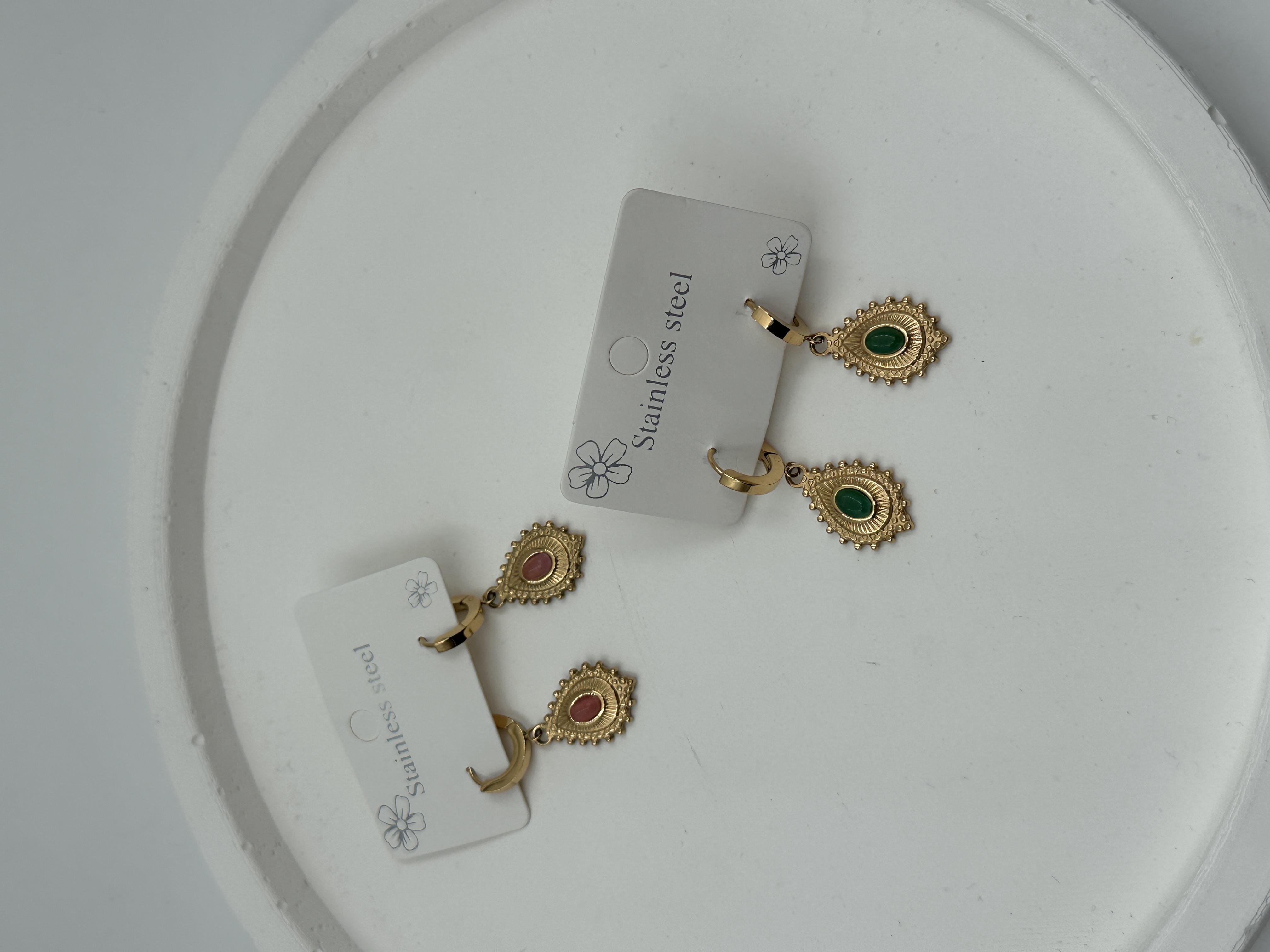 SALLANTILI DAMLA MODEL ÇELİK KÜPE